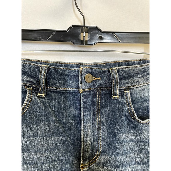 PILCRO ANTHROPOLOGIE Script High Rise Denim Jean Shorts Mid Wash Blue 30 - Picture 7 of 11